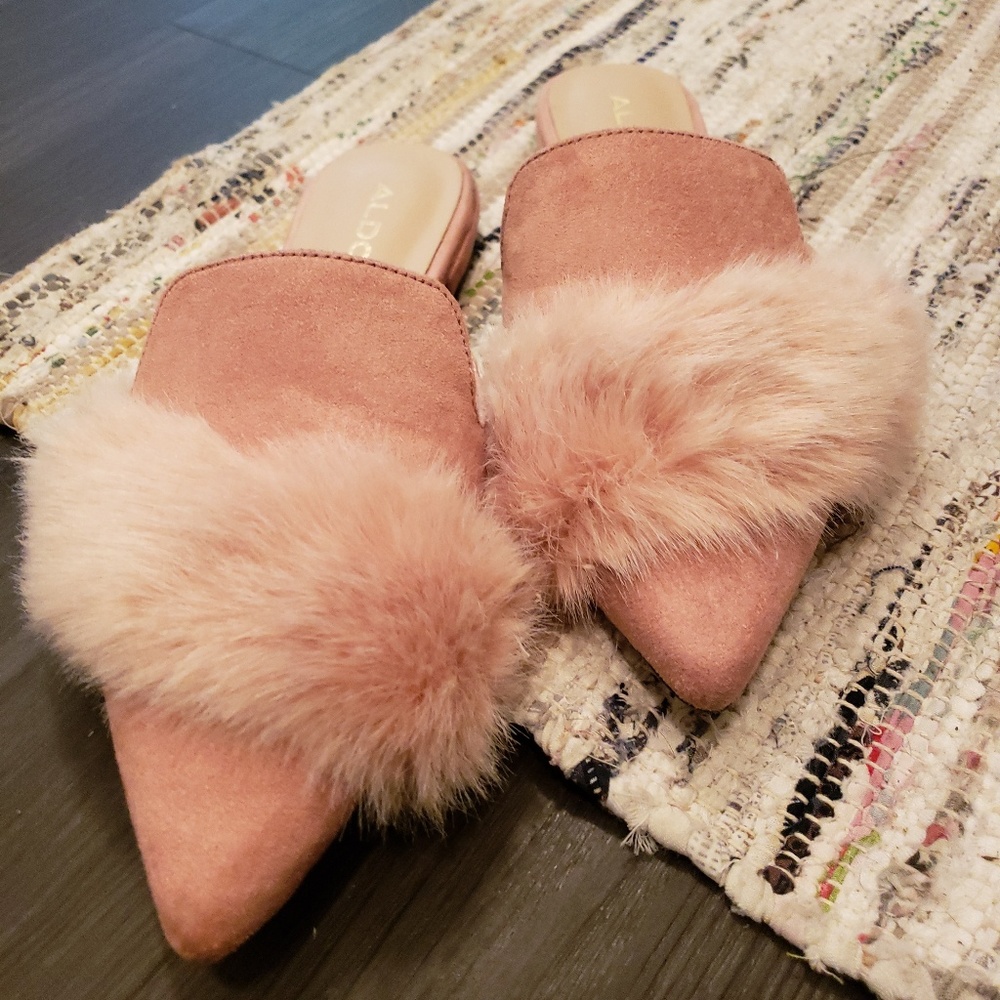 Aldo furry flats